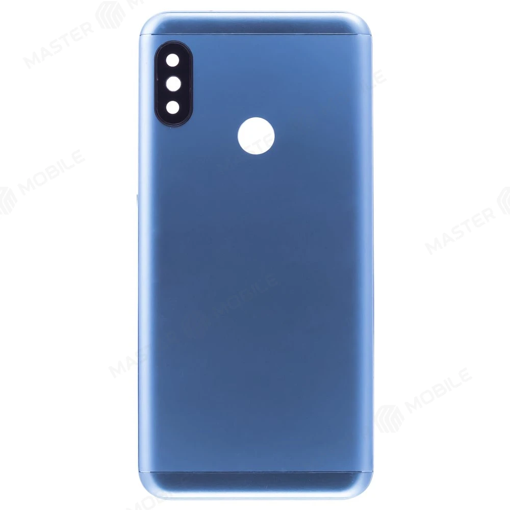 Задняя крышка для Xiaomi Mi A2 Lite (M1805D1SG) / Redmi 6 Pro (голубой) (в сборе со стеклом камеры)