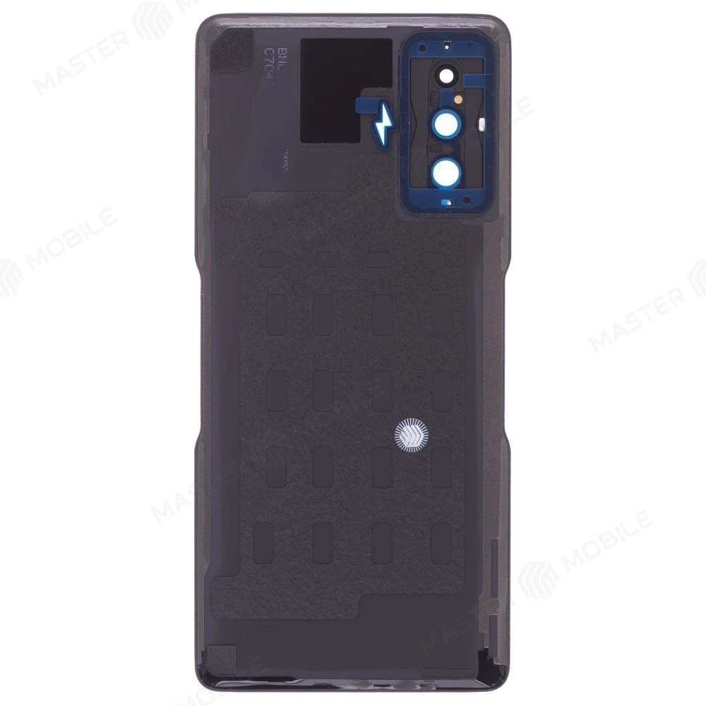 Задняя крышка для Xiaomi Poco F4 GT (21121210G) (черный) (в сборе со стеклом камеры) (ORIG100)  фото №2