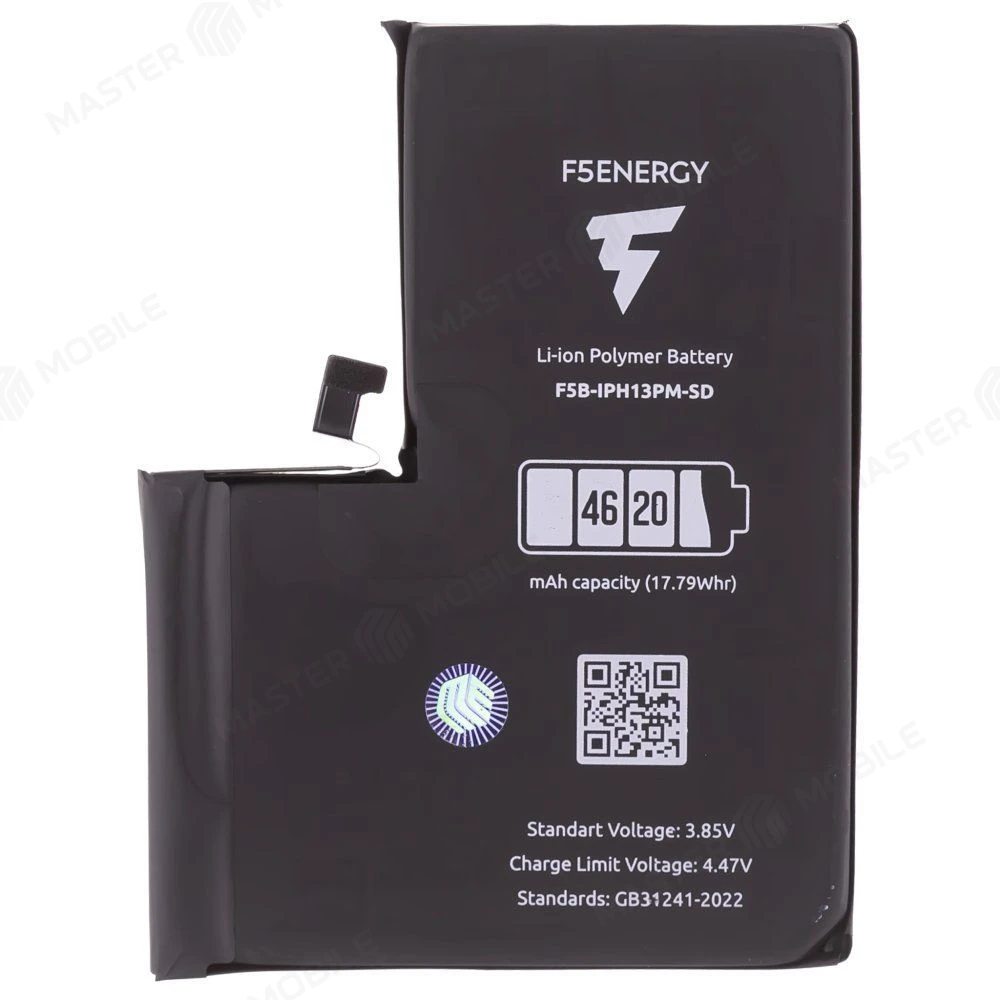 Аккумулятор для Apple iPhone 13 Pro Max (F5ENERGY) (усиленный) (4620 мАч) (SPECIAL EDITION) (SYSTEM DIAGNOSABLE) + двухсторонний скотч фото №1