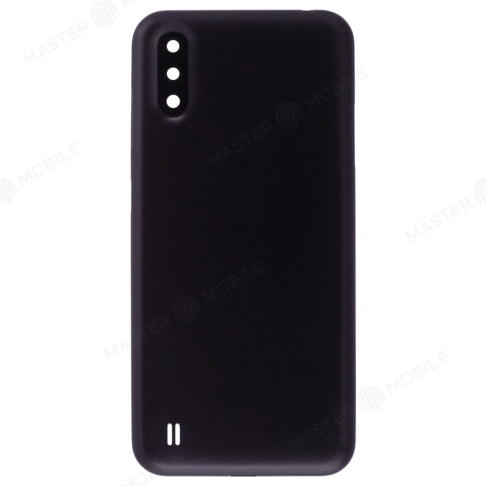 Задняя крышка для Samsung A015 Galaxy A01 (черный) (в сборе со стеклом камеры)