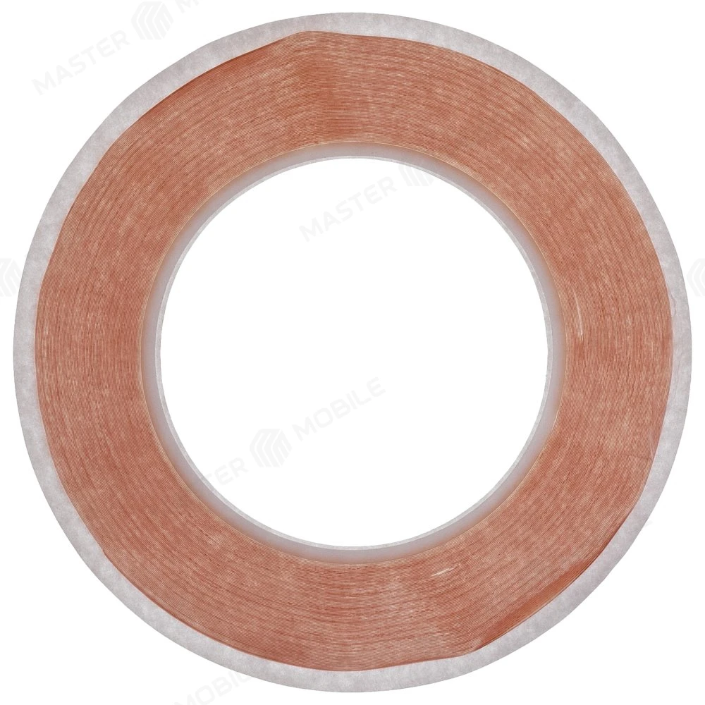 Скотч 3M двусторонний 50 м х 1 мм, красный фото №1