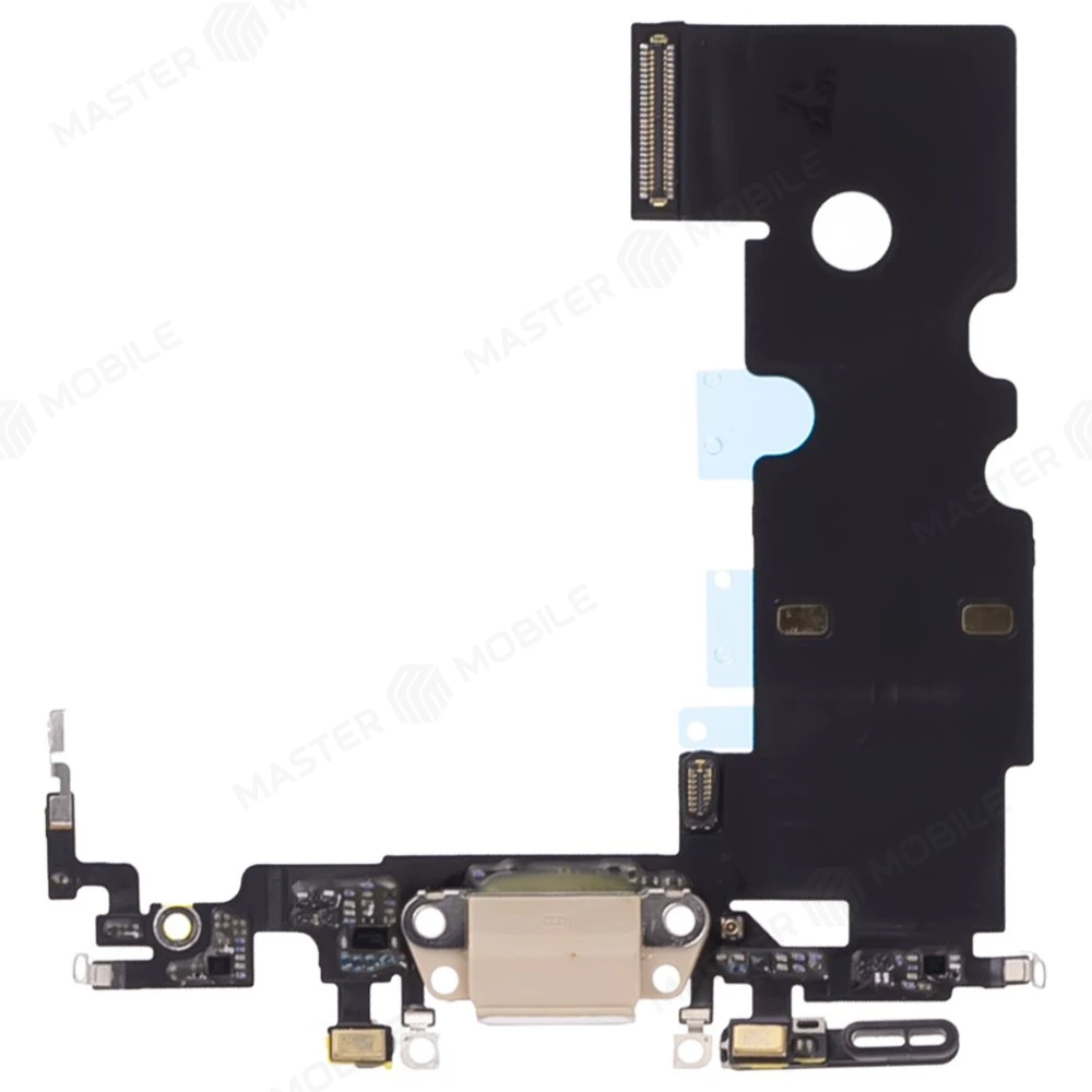 Шлейф для Apple iPhone 8 с комп. + разъем зарядки + микрофон (золотистый) (ORIG100) фото №1