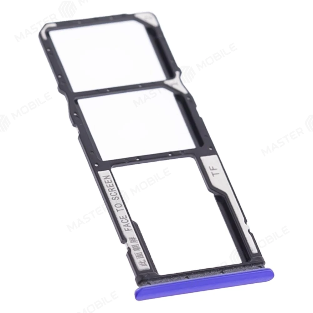 Держатель сим-карты для Xiaomi Poco M3 (M2010J19CG) (синий)  фото №3