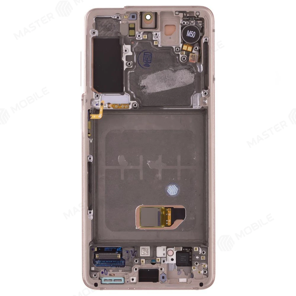 Дисплей для Samsung G991 Galaxy S21 + тачскрин (розовый) (в рамке) (ORIG100) (возможен дефект ЛКП) фото №2