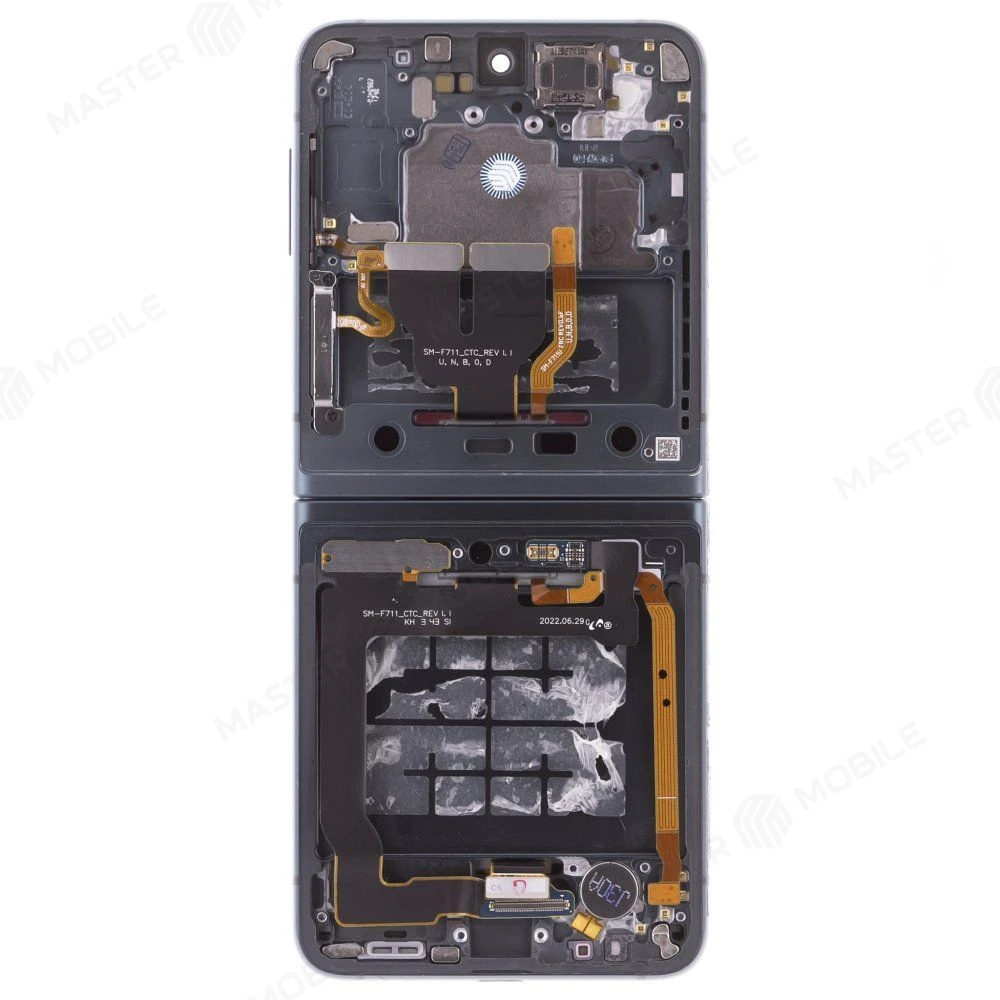 Дисплей для Samsung F711 Galaxy Z Flip 3 + тачскрин (внутренний) (зеленый) (в рамке) (ORIG100) (возможен дефект ЛКП) фото №2