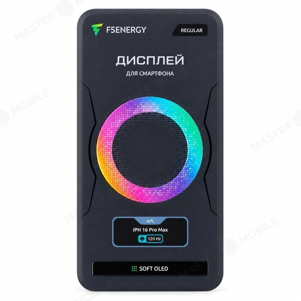 Дисплей для Apple iPhone 16 Pro Max + тачскрин (черный) (F5ENERGY) (Soft Oled) (площадка под IC) (REGULAR) фото №5