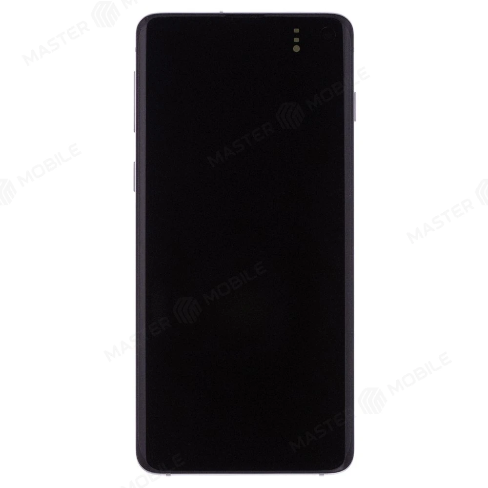 Дисплей для Samsung G973 Galaxy S10 + тачскрин (серебристый) (в рамке) (ORIG100)