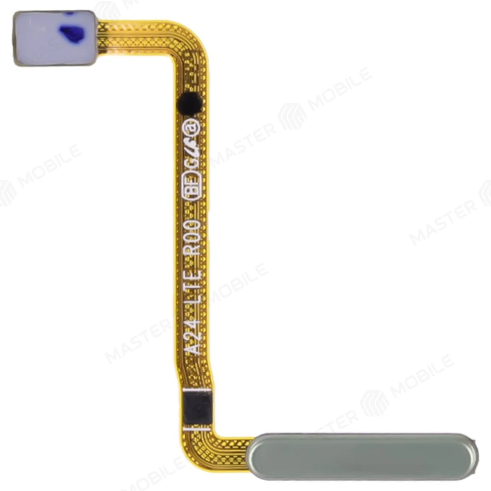 Шлейф для Samsung A245 Galaxy A24 с комп. + сканер отпечатка пальца (кнопка включения) (зеленый)  фото №1