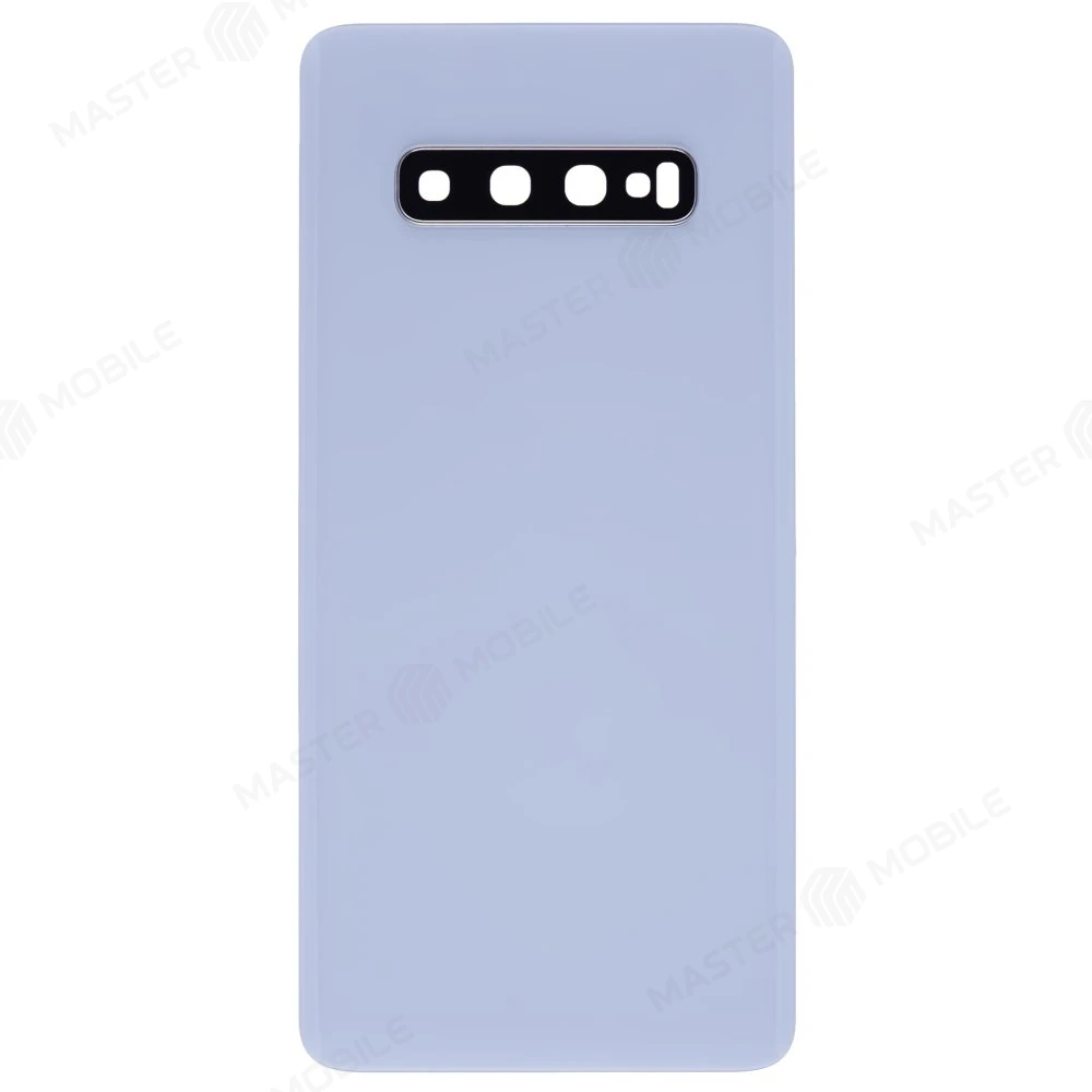 Задняя крышка для Samsung G975 Galaxy S10+ (белый) (в сборе со стеклом камеры)