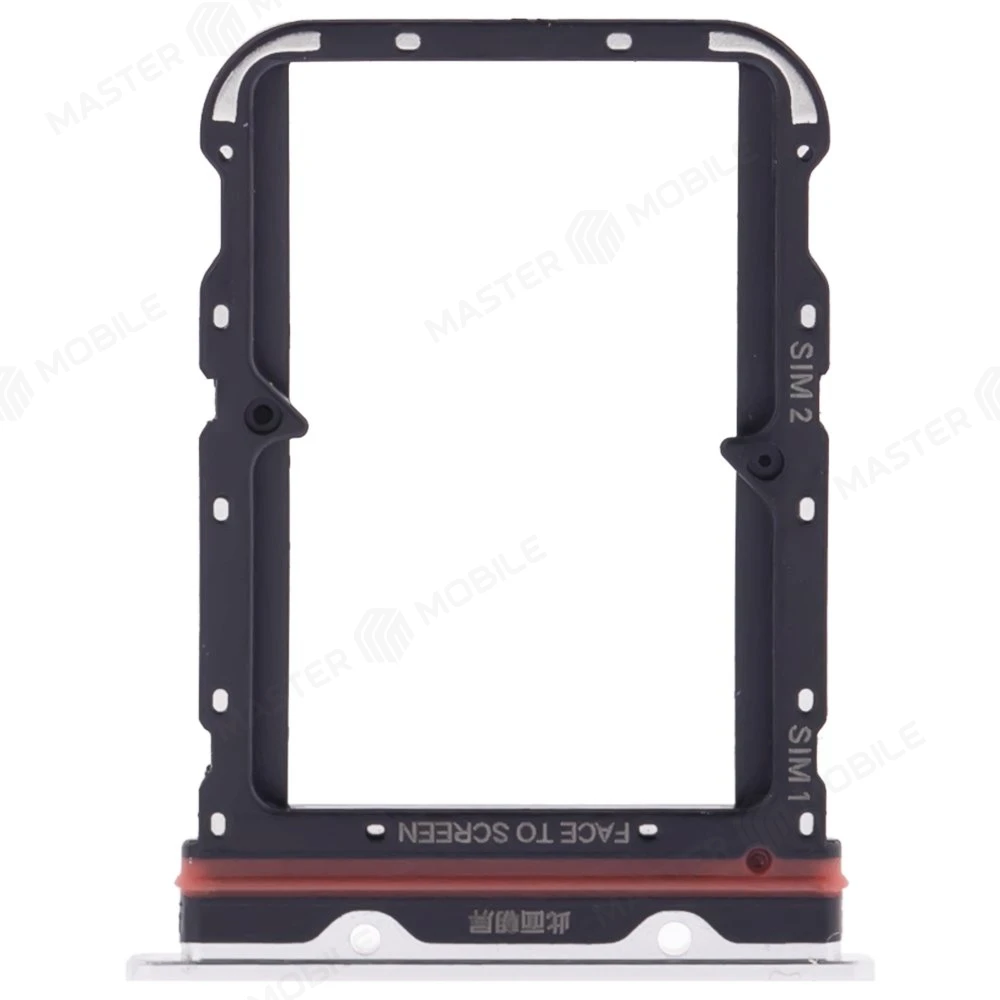 Держатель сим-карты для Xiaomi Mi Note 10 (M1910F4G) / Mi Note 10 Lite (M2002F4LG) / Mi Note 10 Pro (M1910F4S) (серебристый)