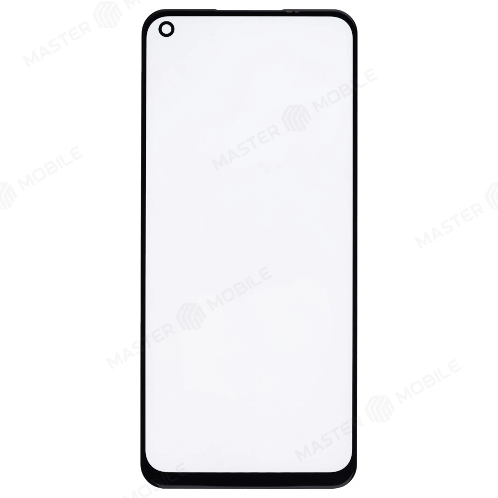 Стекло модуля для Realme 6 (RMX2001) / 8 5G (RMX3241) + OCA (черный)  фото №1