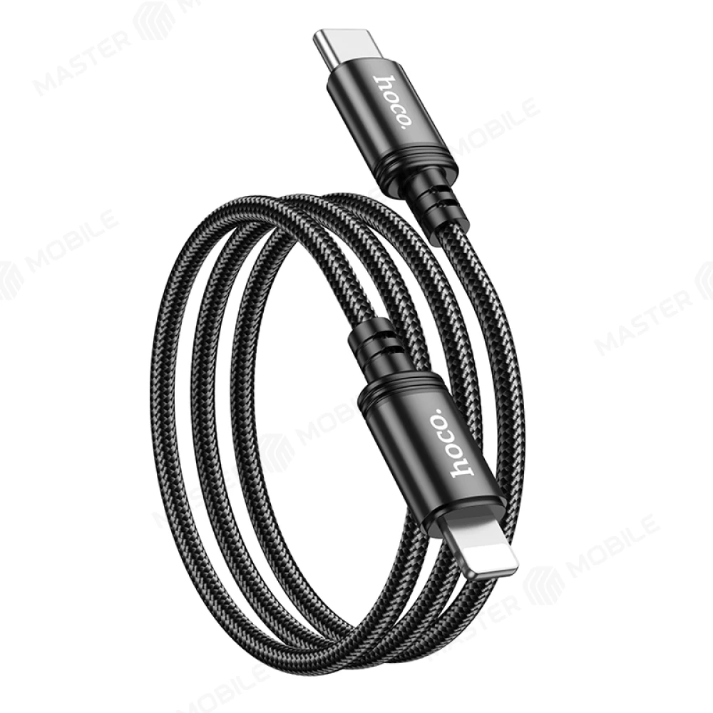 Дата-кабель Hoco X89 TypeC - Lightning 1 м 60W (плетеный) (черный) фото №3