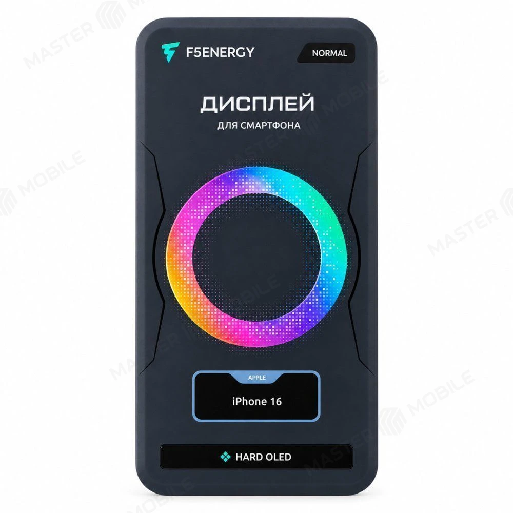 Дисплей для Apple iPhone 16 + тачскрин (черный) (F5ENERGY) (Hard Oled) (площадка под IC) (NORMAL) фото №5