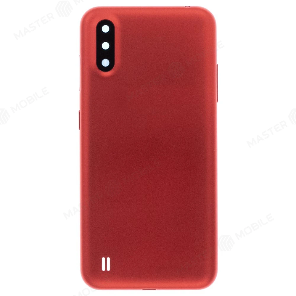 Задняя крышка для Samsung A015 Galaxy A01 (красный) (в сборе со стеклом камеры)