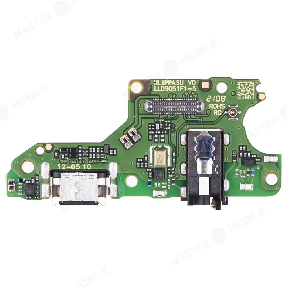 Нижняя плата для Huawei Honor 10X Lite (DNN-LX9) / P Smart 2021 (PPA-LX1) с комп. + разъем зарядки + разъем гарнитуры + микрофон (ORIG100)  фото №1