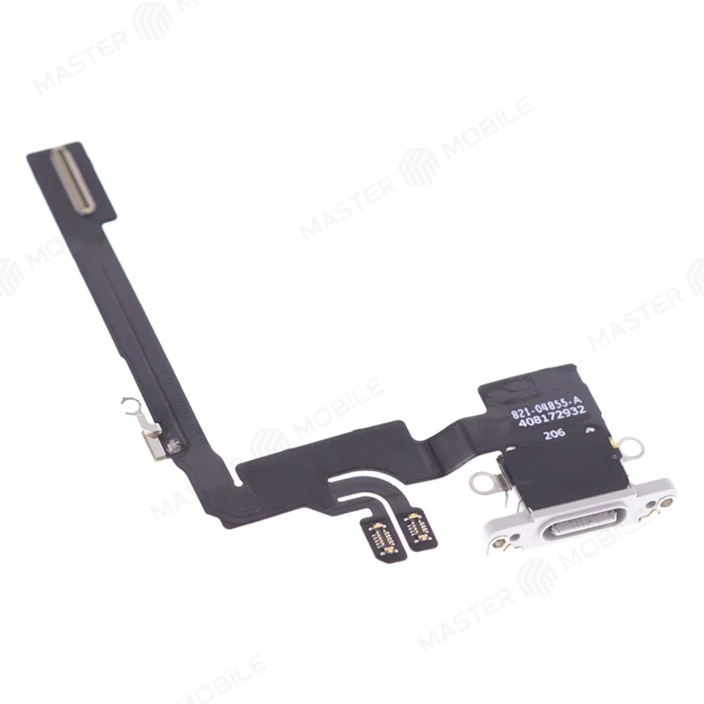 Шлейф для Apple iPhone 16 Pro с комп. + разъем зарядки (белый) (ORIG100)  фото №3