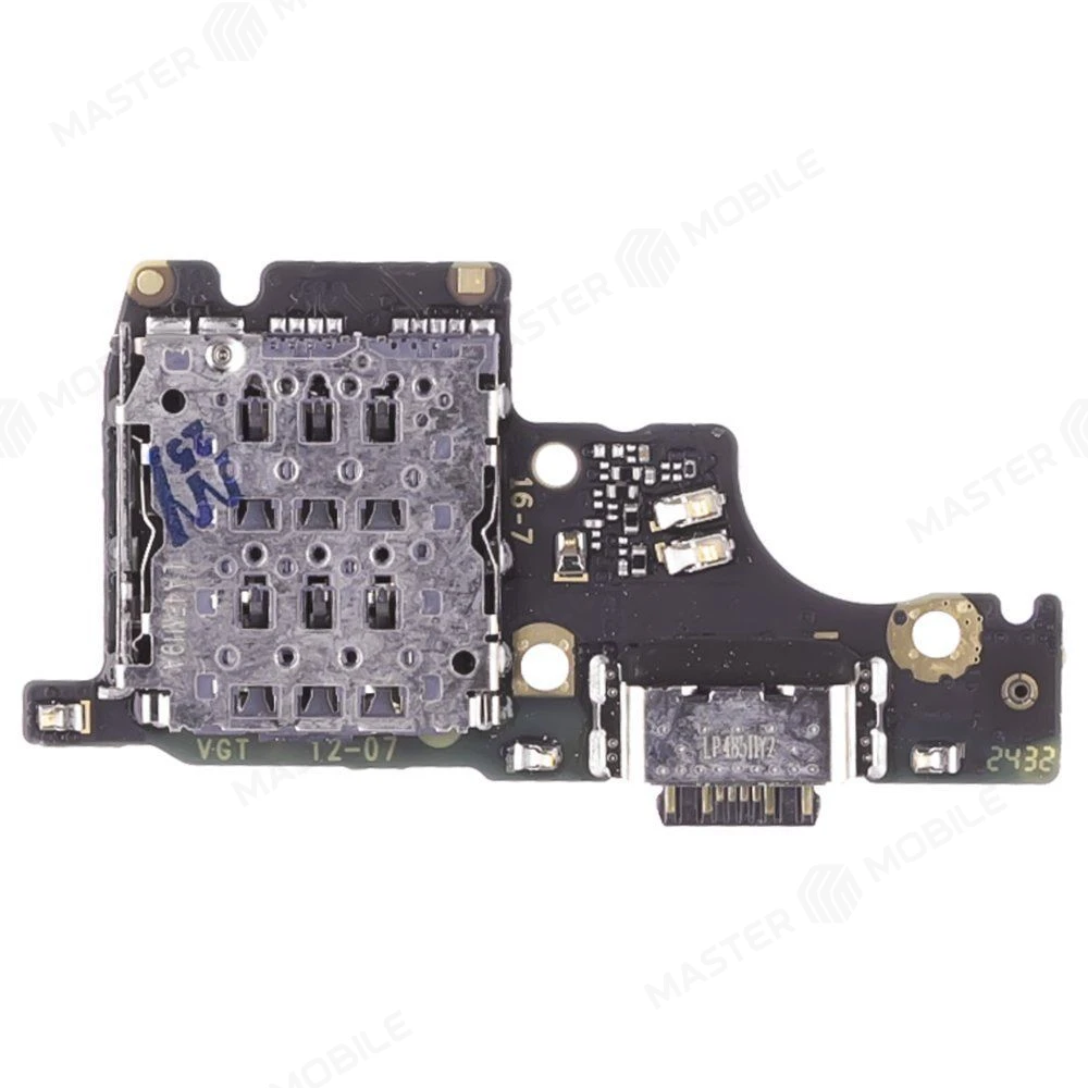 Нижняя плата для Xiaomi Poco M7 Pro 5G (2409FPCC4G) с комп. + разъем зарядки + микрофон разъем SIM (ORIG100) фото №2