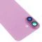 Задняя крышка для Apple iPhone 16 Plus (розовый) (в сборе со стеклом камеры и шлейфом) (Premium)  фото №3