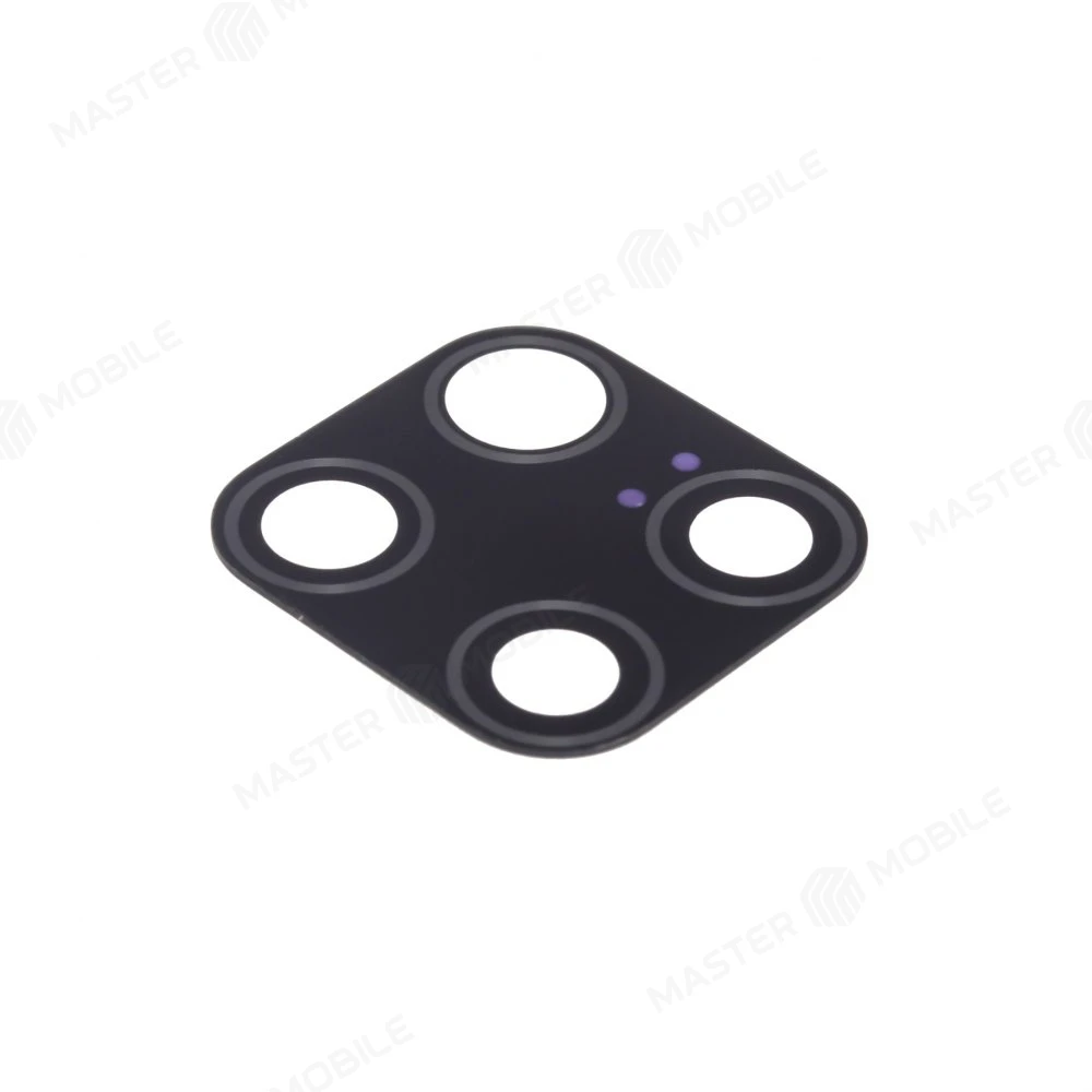 Стекло задней камеры для Huawei Mate 20 Pro (LYA-L29) (без рамки) (черный) фото №1