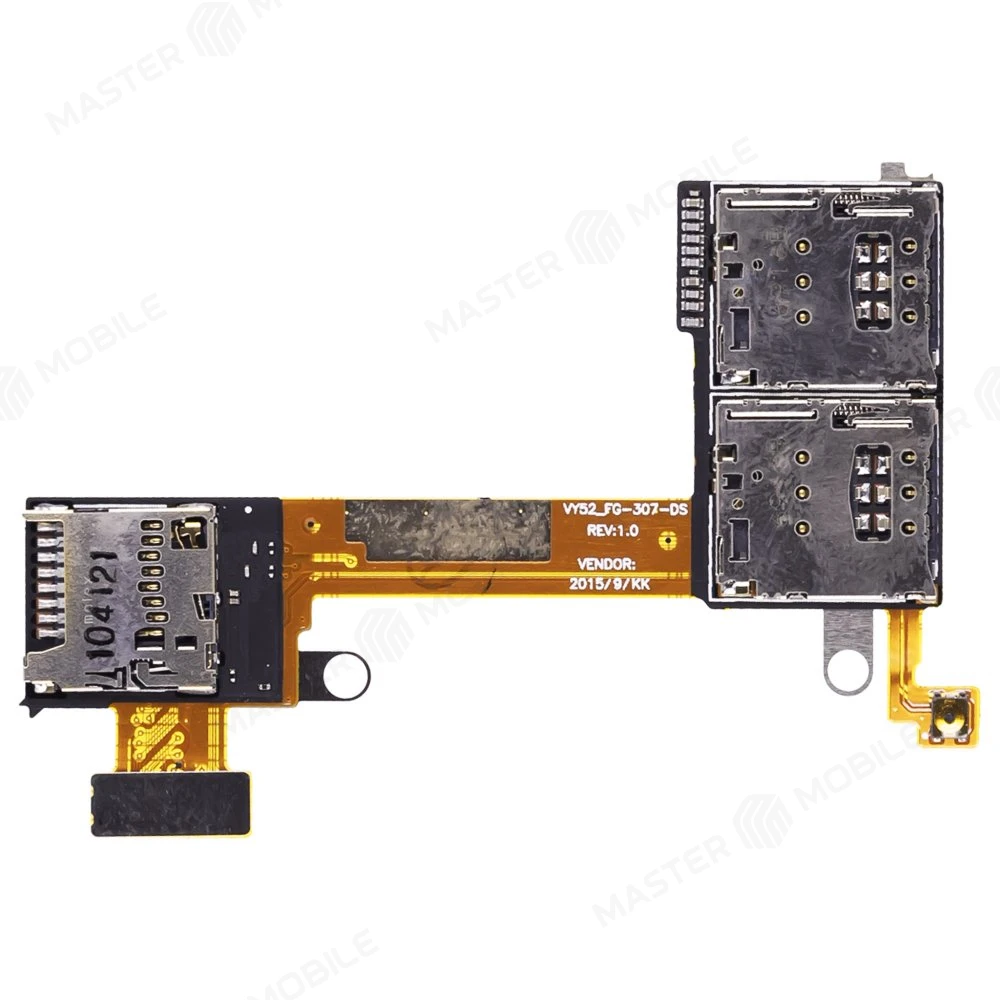 Шлейф для Sony D2302 Xperia M2 Dual/D2303/D2305 Xperia M2 с комп. + разъем SIM + считыватель карты памяти