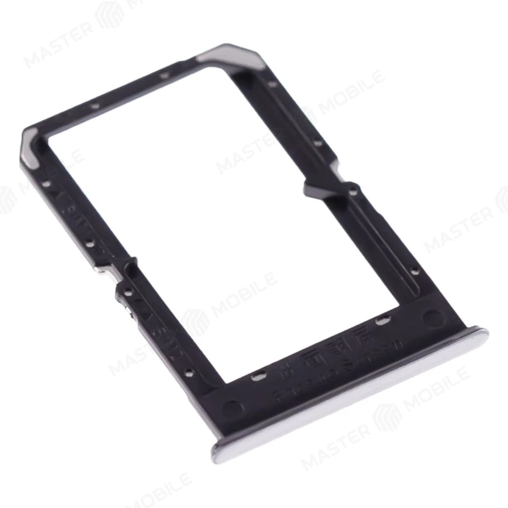 Держатель сим-карты для Realme GT 5G (RMX2202) (серебристый) фото №3