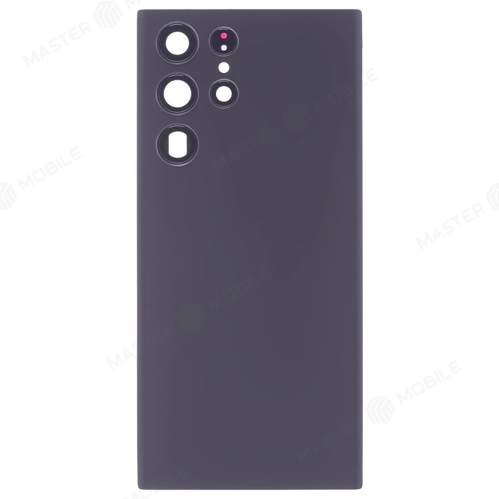 Задняя крышка для Samsung S908 Galaxy S22 Ultra (черный) (в сборе со стеклом камеры)
