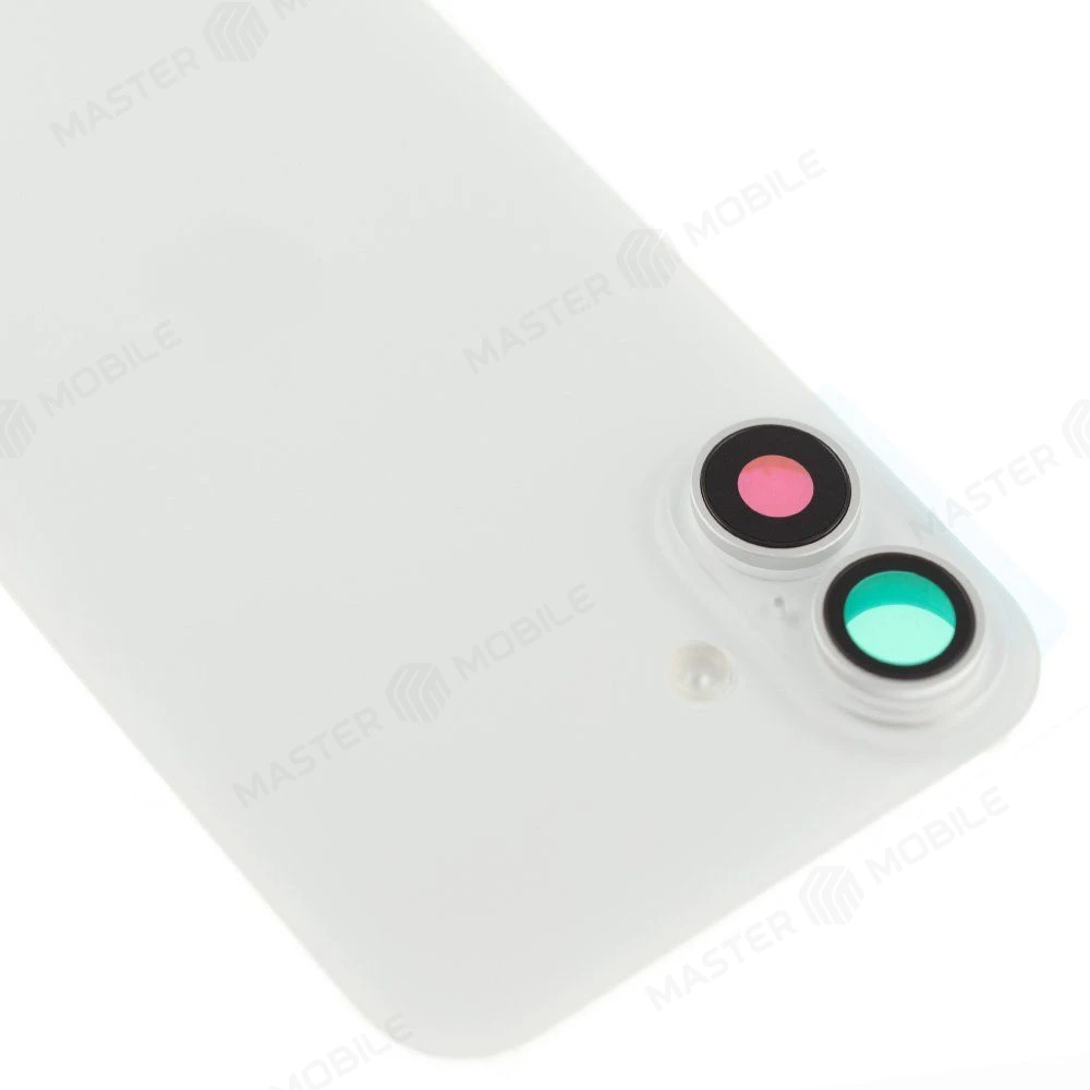 Задняя крышка для Apple iPhone 16 Plus (белый) (в сборе со стеклом камеры и шлейфом) (Premium)  фото №3