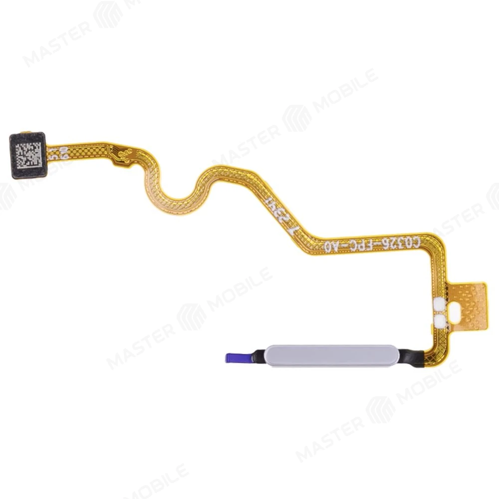 Шлейф для Tecno Spark GO 1 (KL4) с комп. + сканер отпечатка пальца (белый) фото №1