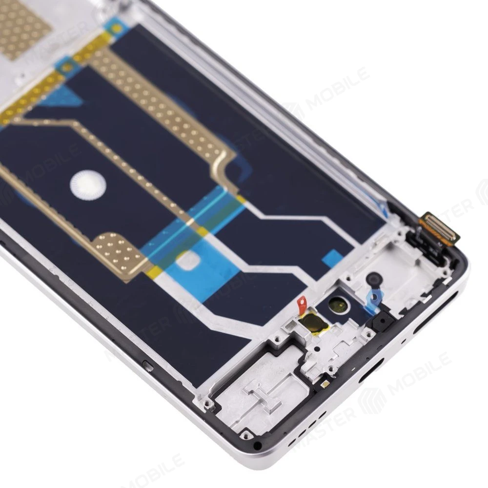 Дисплей для Realme GT 6 (RMX3851) + тачскрин (серебристый) (в рамке) (ORIG100) (SP) фото №4