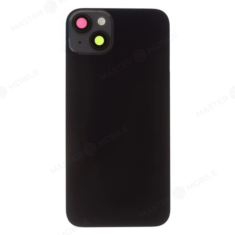 Задняя крышка для Apple iPhone 14 Plus (черный) (в сборе со стеклом камеры и шлейфом) (Premium)  фото №1