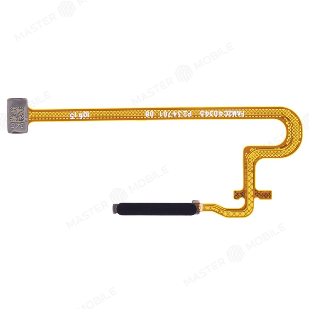 Шлейф для Realme 11 4G (RMX3636) с комп. + сканер отпечатка пальца (черный) фото №1