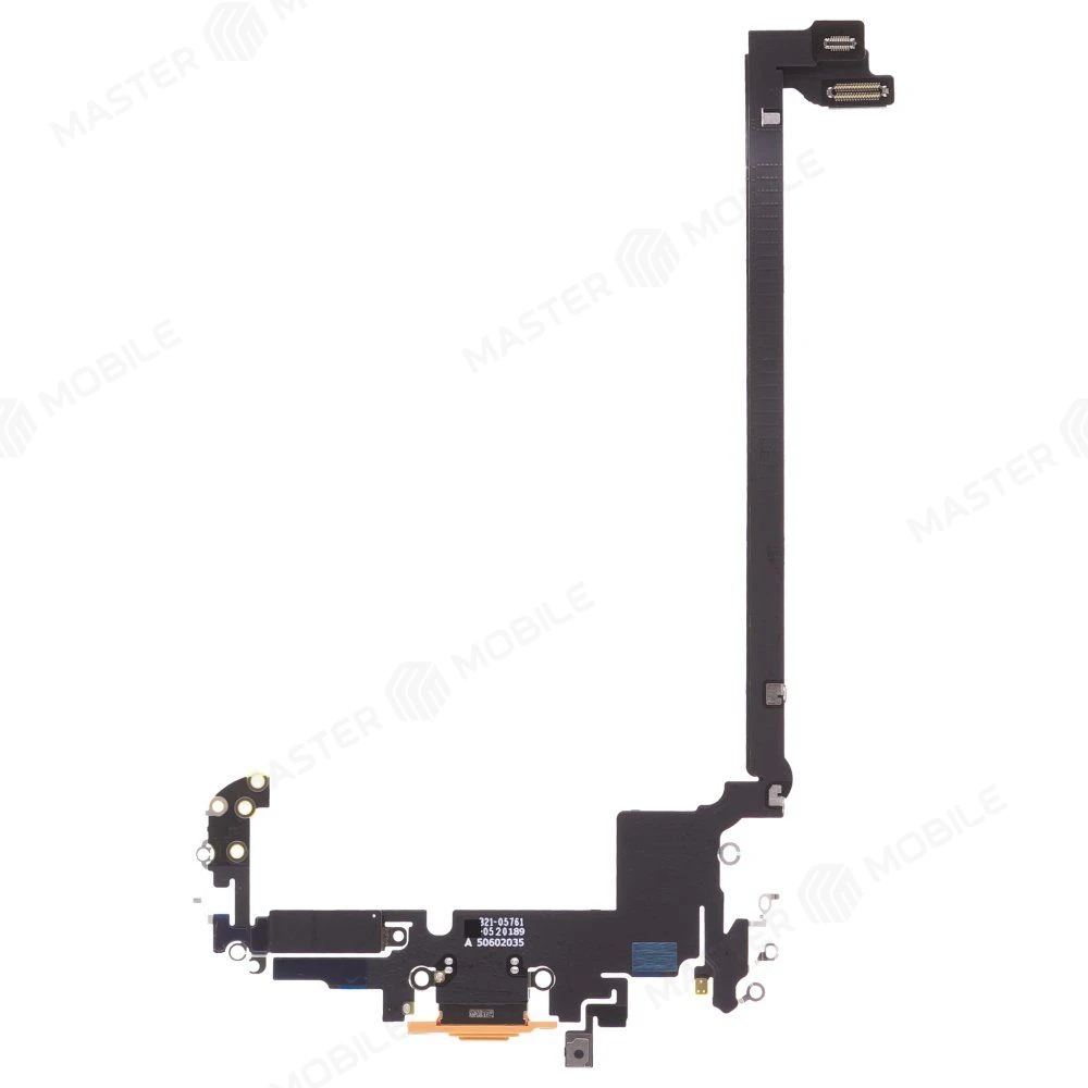 Шлейф для Apple iPhone 17 Pro Max (eSIM) с комп. + разъем зарядки + микрофон (оранжевый) (ORIG100) фото №2