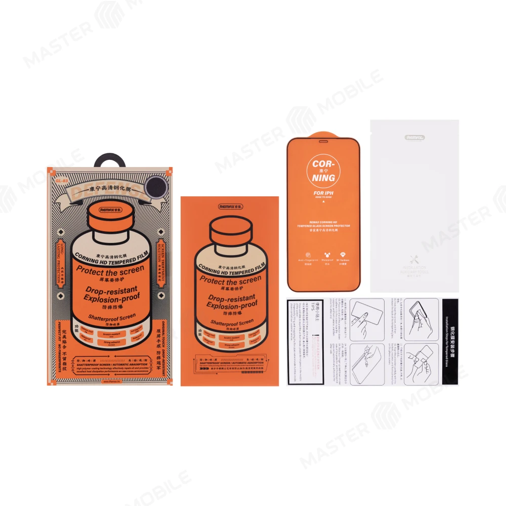 Защитное стекло Remax Corning Glass GL-83 для Apple iPhone 16 Pro Max (усиленное) (черный) фото №4