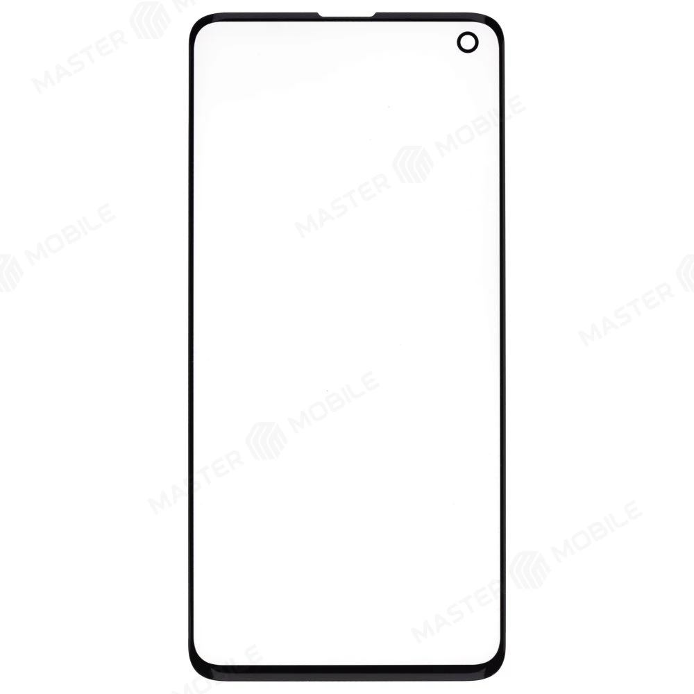 Стекло модуля для Samsung G973 Galaxy S10 + OCA (черный)
