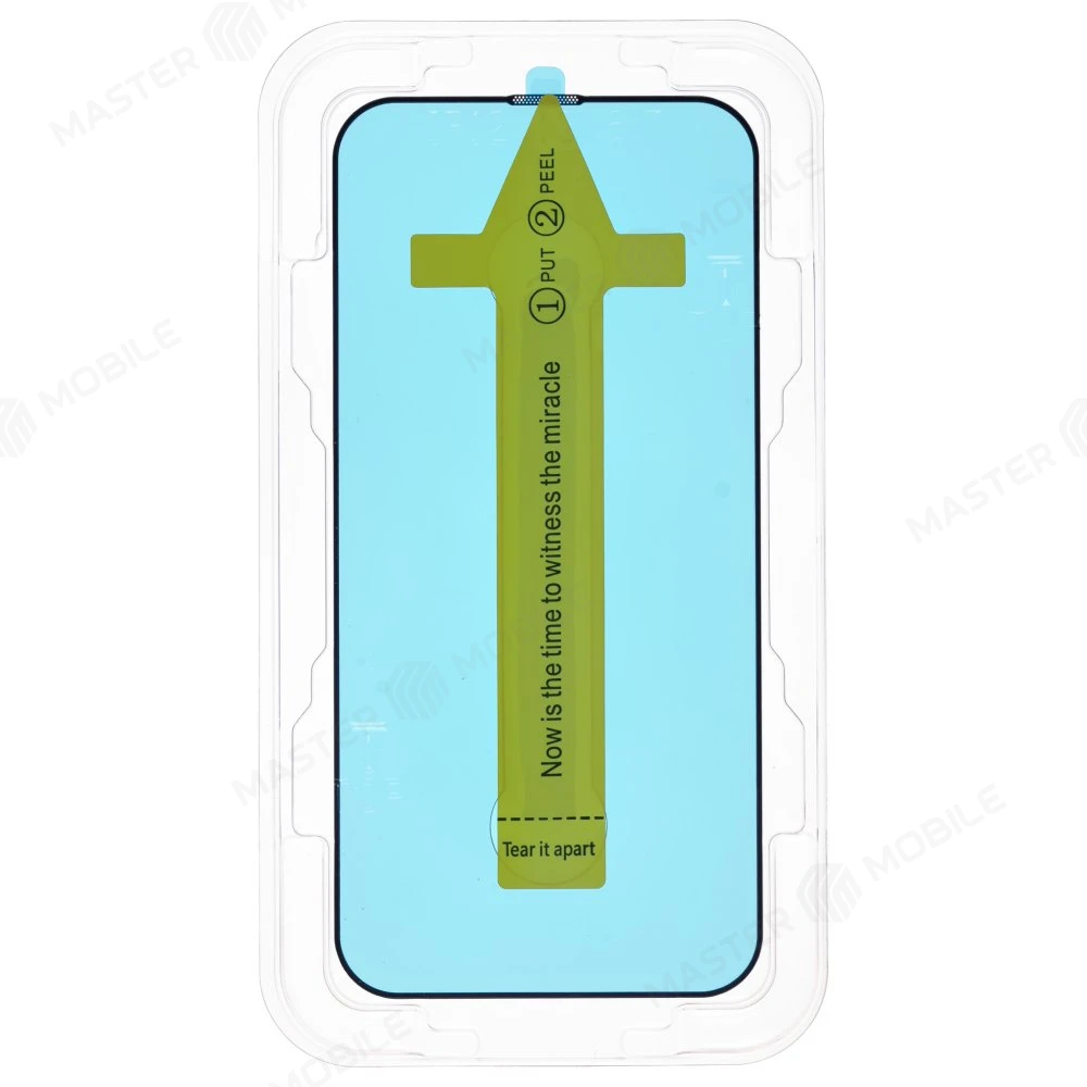 Защитное стекло с аппликатором для Apple iPhone 13 Pro Max / iPhone 14 Plus (черный)