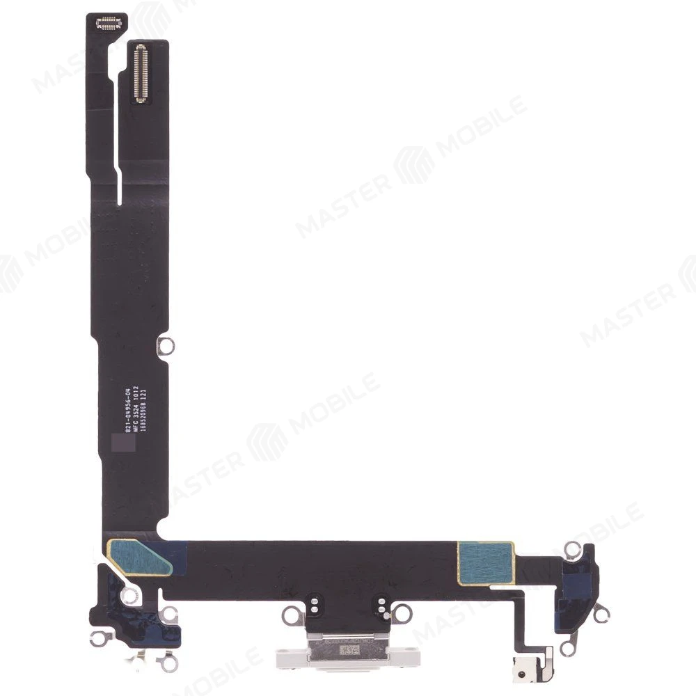 Шлейф для Apple iPhone 16 Plus с комп. + разъем зарядки + микрофон (белый) (ORIG100)  фото №2