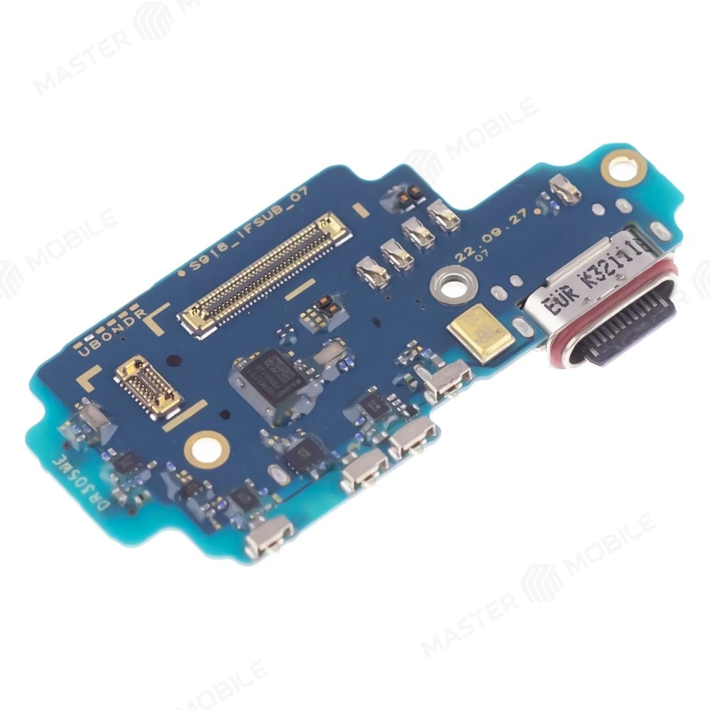 Нижняя плата для Samsung S918 Galaxy S23 Ultra с комп. + разъем зарядки + микрофон + разъем SIM (ORIG100) фото №3