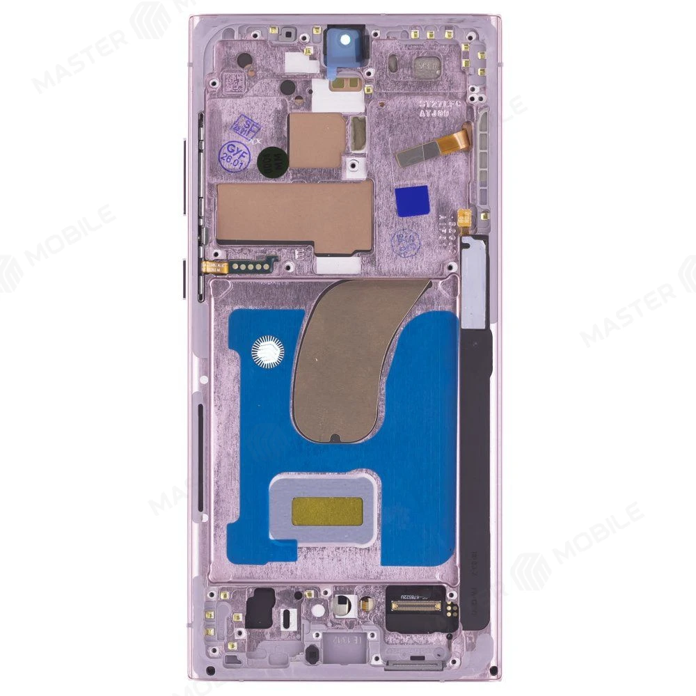 Дисплей для Samsung S918 Galaxy S23 Ultra + тачскрин (розовый) (в рамке) (OLED) (Full Size) фото №2