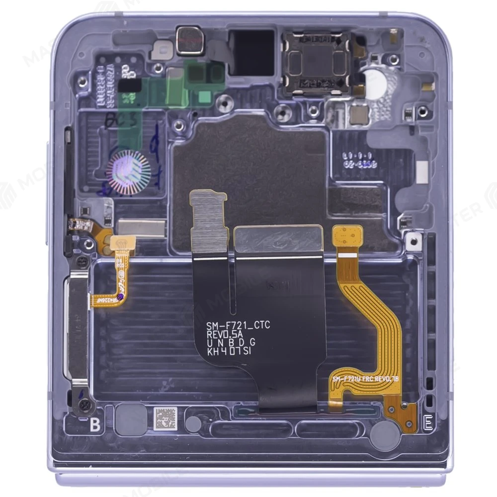 Дисплей для Samsung F721 Galaxy Z Flip 4 + тачскрин (внутренний) (голубой) (в рамке) (ORIG100) (возможен дефект ЛКП) фото №3