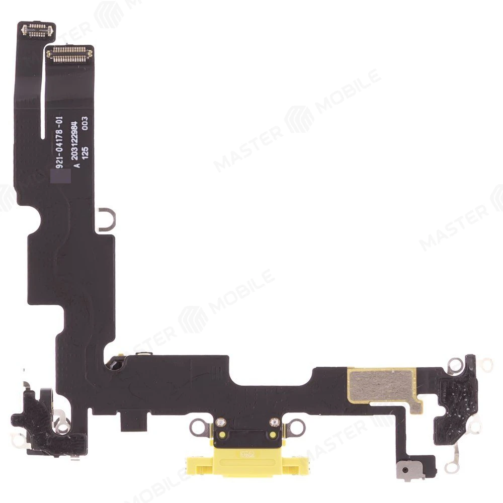 Шлейф для Apple iPhone 14 Plus с комп. + разъем зарядки + микрофон (желтый) (ORIG100) фото №2