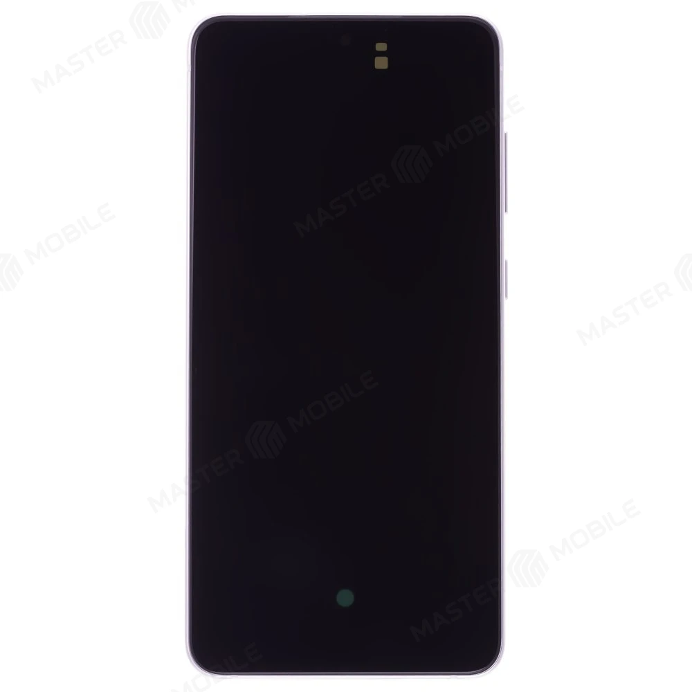 Дисплей для Samsung G990 Galaxy S21 FE + тачскрин (серебристый) (в рамке) (ORIG100) (возможен дефект ЛКП)