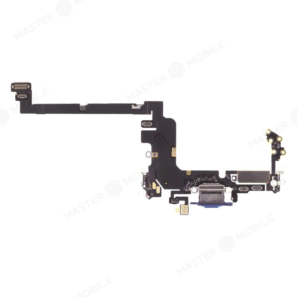 Шлейф для Apple iPhone 17 Pro (SIM + eSIM) с комп. + разъем зарядки + микрофон (синий) (ORIG100)  фото №1