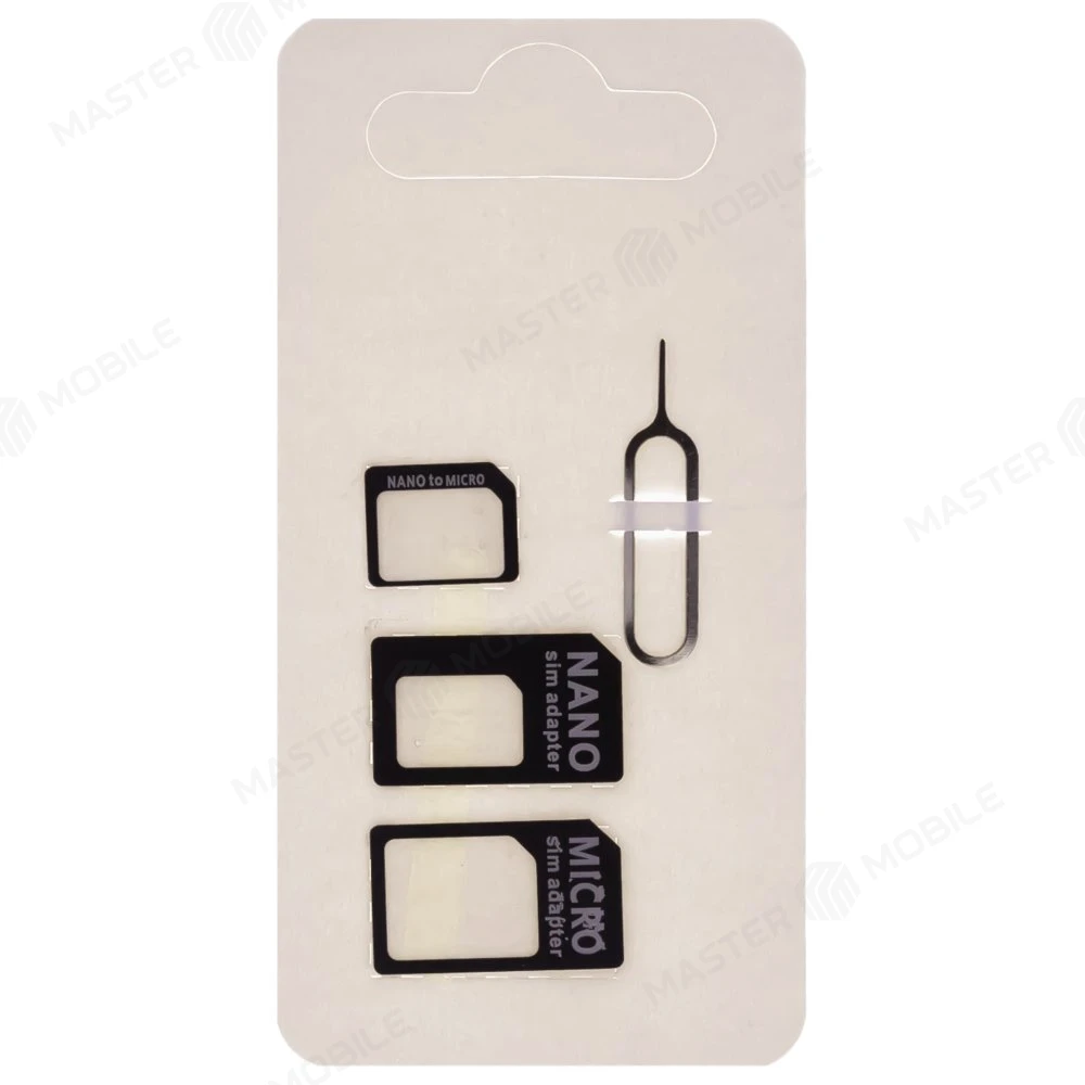 Сим-адаптер 3 в 1 (Nano/Micro/Mini) (черный) фото №2