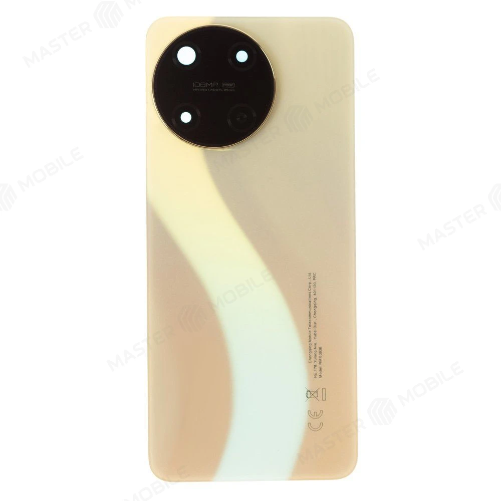 Задняя крышка для Realme 11 4G (RMX3636) (золотистый) (в сборе со стеклом камеры) фото №1