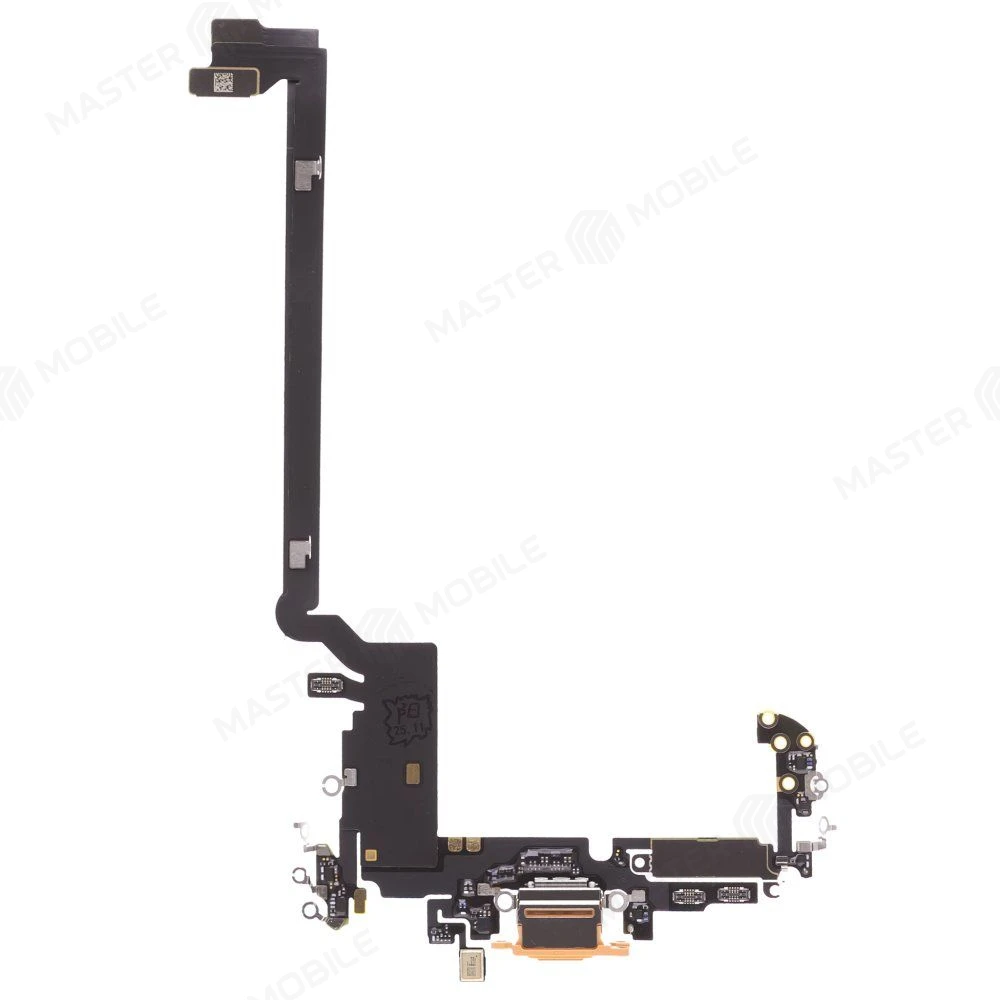 Шлейф для Apple iPhone 17 Pro Max (SIM + eSIM) с комп. + разъем зарядки + микрофон (оранжевый) (ORIG100) фото №2