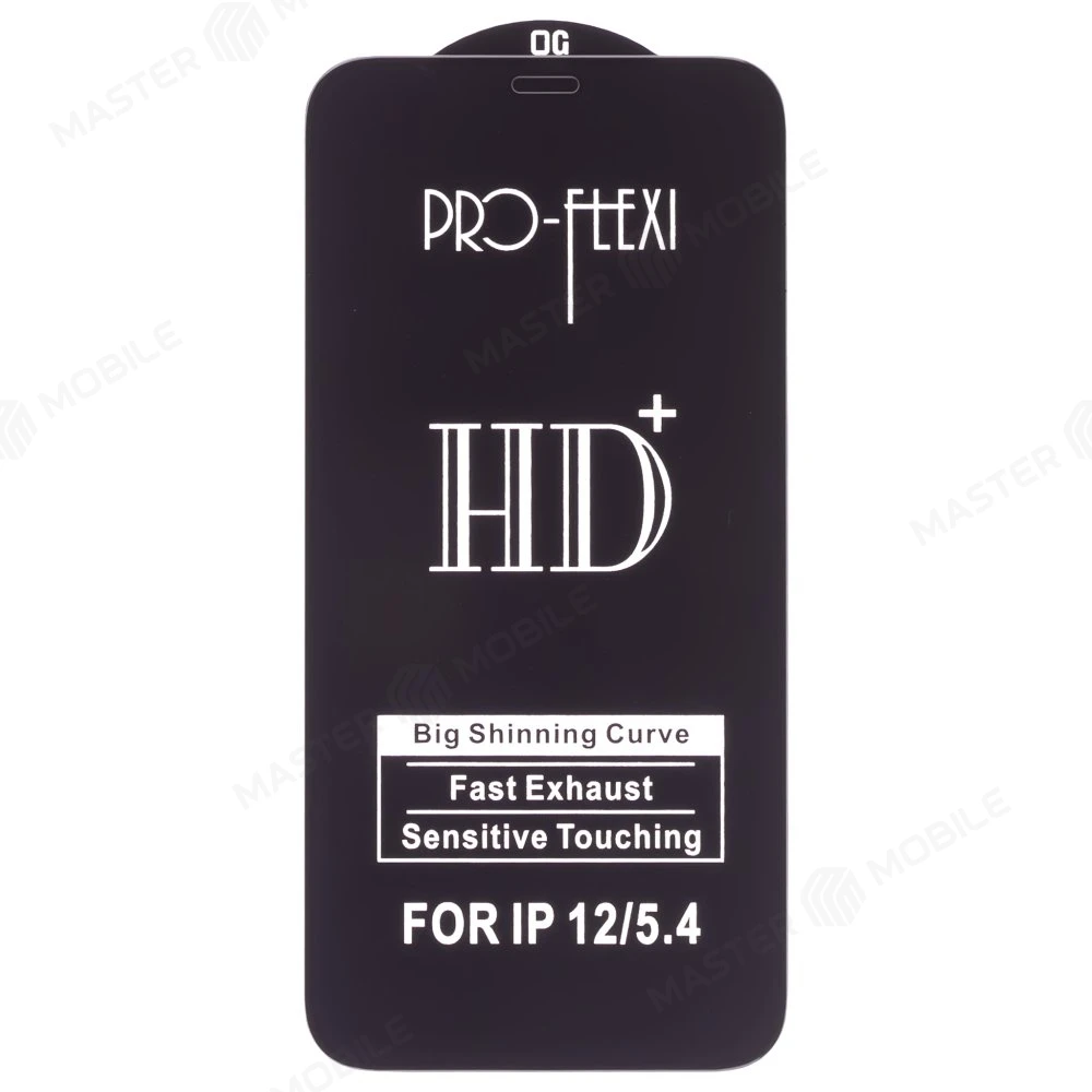 Защитное стекло 3D тех. пак. для Apple iPhone 12 mini (черный)