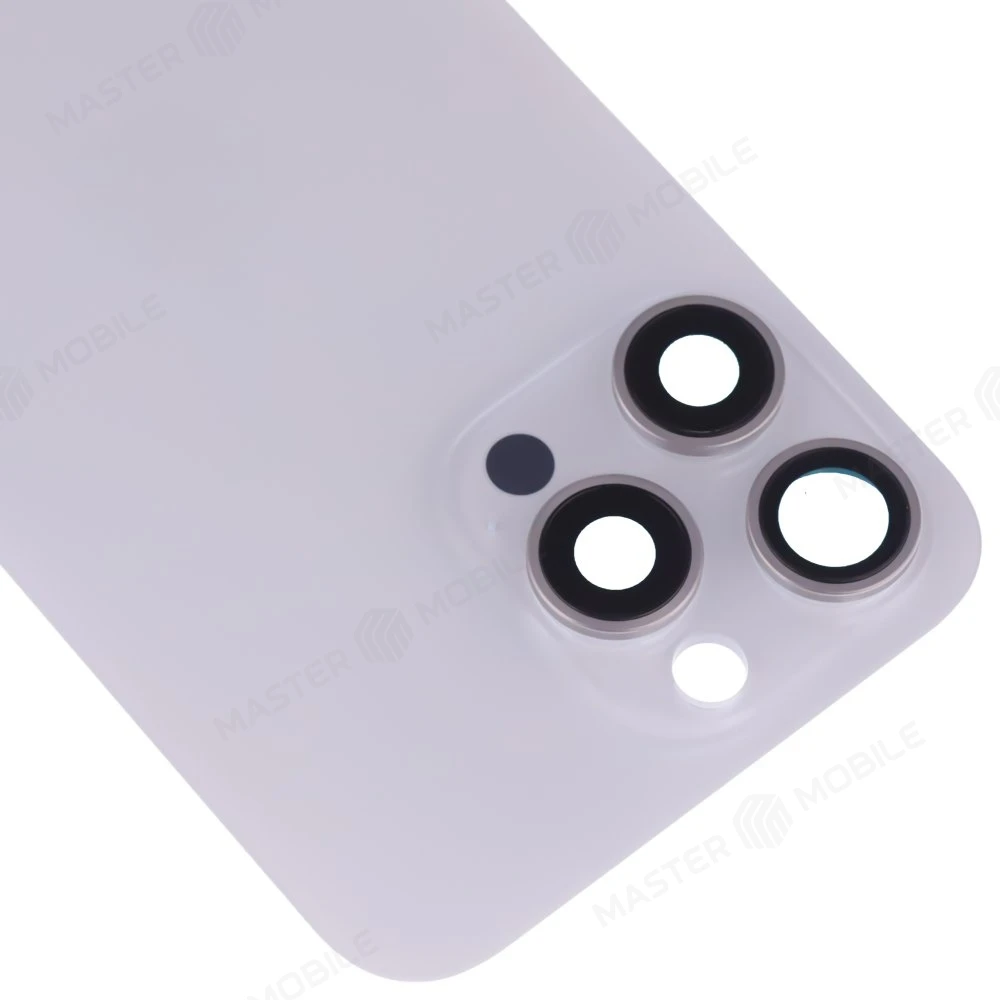 Задняя крышка для Apple iPhone 15 Pro Max (белый) (в сборе со стеклом камеры) (Premium) фото №3