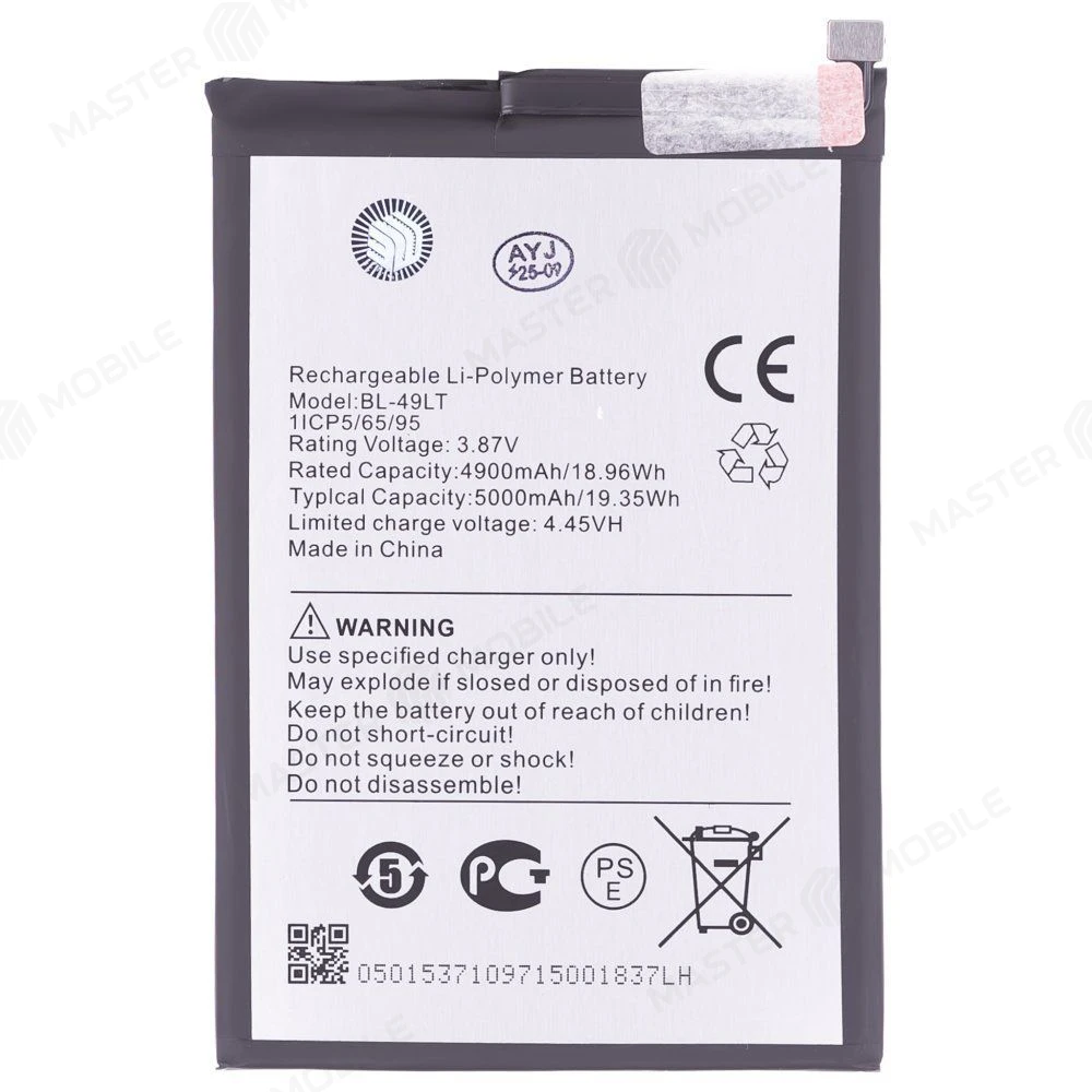 Аккумулятор для Tecno Camon 19 (CI6n) (BL-49LT) (Premium) фото №1