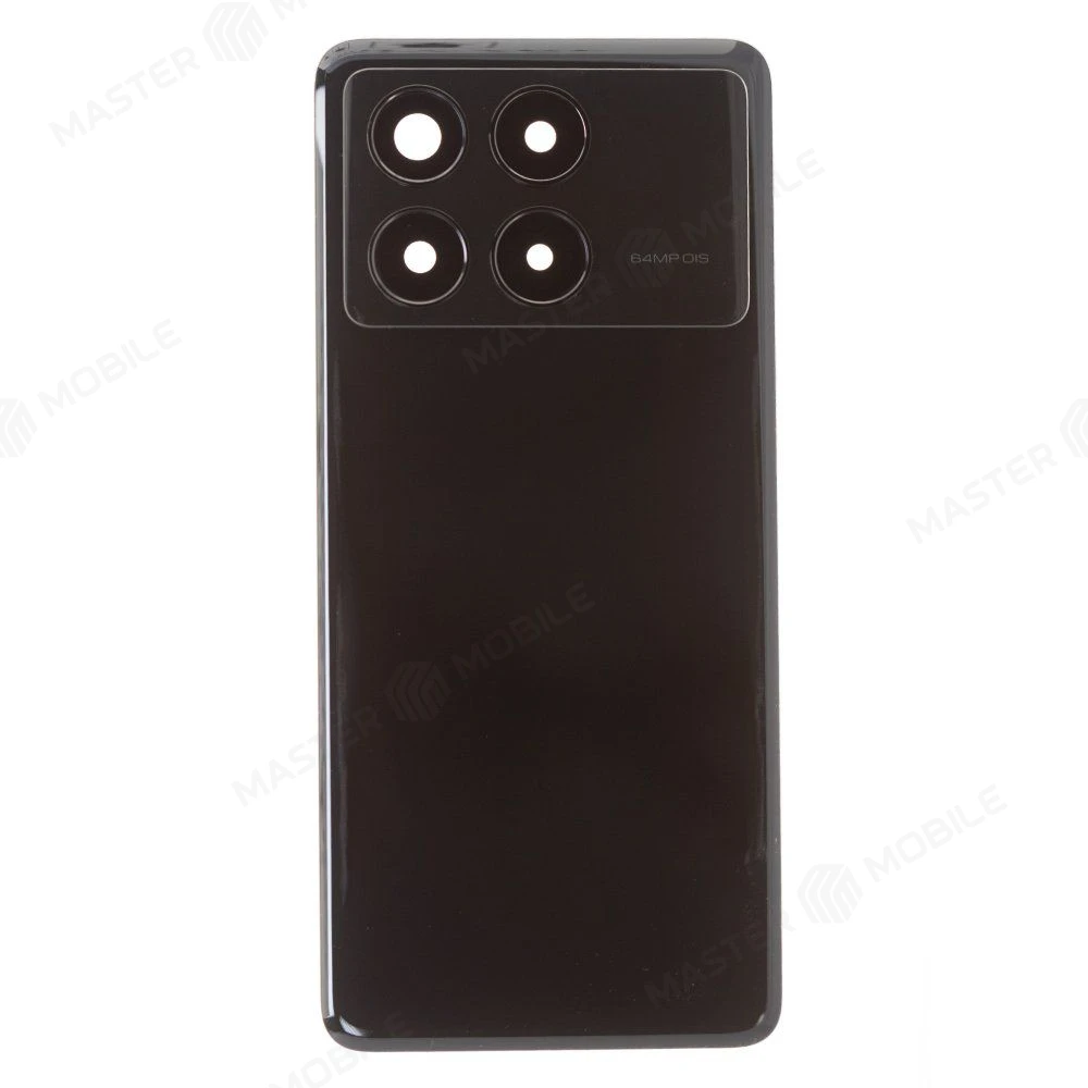 Задняя крышка для Xiaomi Poco X6 Pro (2311DRK48G) (черный) (в сборе со стеклом камеры) фото №1