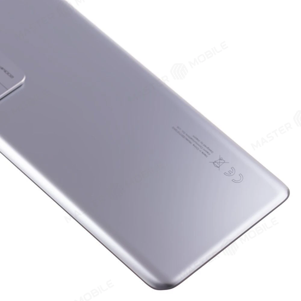 Задняя крышка для Xiaomi 12T Pro (22081212UG) (серебристый) (в сборе со стеклом камеры) (ORIG100) фото №4